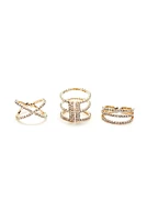 Three On Card Rhinestone Set