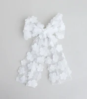 Cutest Charm Flower Tulle Bow Hair Clip
