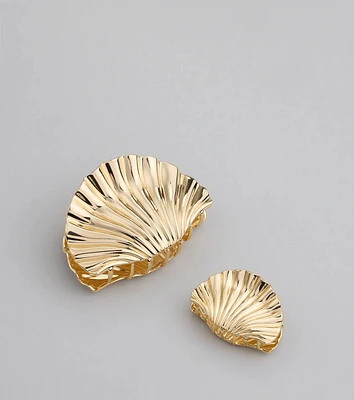 Cute By The Shore Two Pack Seashell Hair Claw Clips