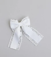 Eternal Sweetness Lace Ribbon Hair Bow Clip