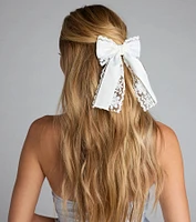 Eternal Sweetness Lace Ribbon Hair Bow Clip