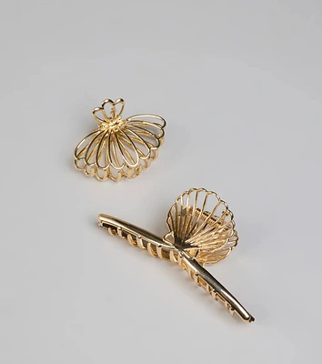 Making Waves Two-Pack Shell Claw Hair Clips