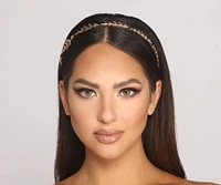 Dainty Metal Leaf Headband