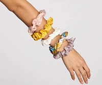 Top Knot Life Satin Scrunchies 5 Pack