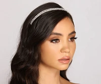 Triple Row Rhinestone Head Band