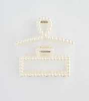 Polished And Chic Pearl Hair Claw Clip Set