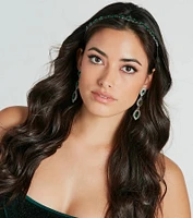 Opulent Allure Emerald Rhinestone Headband