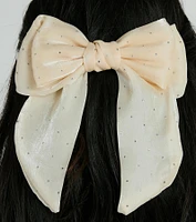 Sweet Pop Rhinestone Hair Bow Barrette