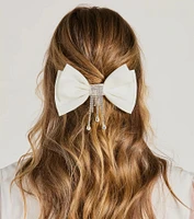 Graceful Glamour Satin Hair Bow Clip