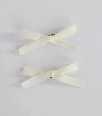 Dainty And Chic Short Hair Bow Clip Set