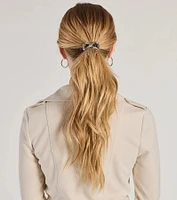 Sleek Charm Two-Pack Hair Bow Elastic Set