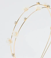 Ethereal Glam Rhinestone Flower Headband