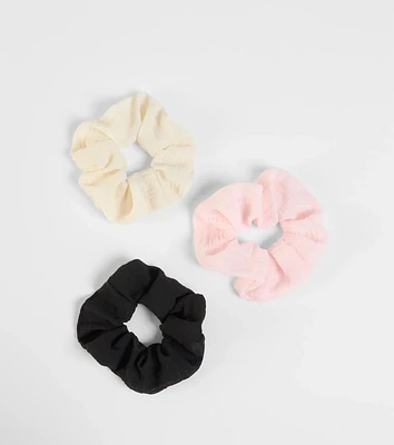 Cute Essentials Scrunchie Three Pack Set
