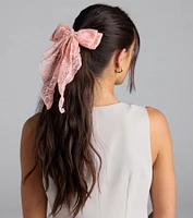So Cutesy Long Lace Hair Bow