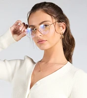 Busy Bee Blue Light Round Glasses