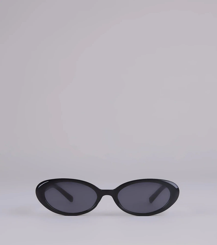 Instant Chic Small Oval Sunglasses