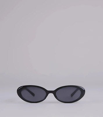 Instant Chic Small Oval Sunglasses