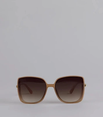 Serving Shade Square Oversized Sunglasses