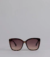 Booked And Unbothered Leopard Oversized Sunglasses