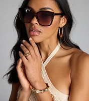 Booked And Unbothered Leopard Oversized Sunglasses