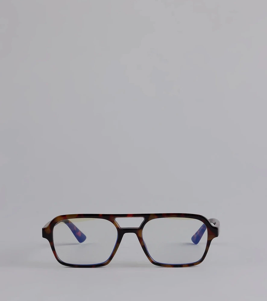 Smarty Chic Aviator Blue Light Glasses
