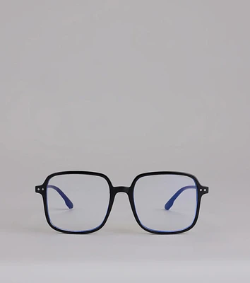 Preppy Vibe Oversized Blue Light Glasses