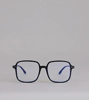 Preppy Vibe Oversized Blue Light Glasses