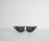 Hustlin' Rhinestone Frame Sunglasses