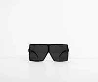 Who Is She Over-sized Shield Sunglasses