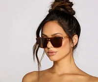 Stylishly Studded Flat-Top Sunglasses