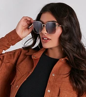 Hide Out Square Oversized Sunglasses
