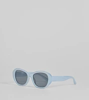 Trend Factor Angled Oval Sunglasses