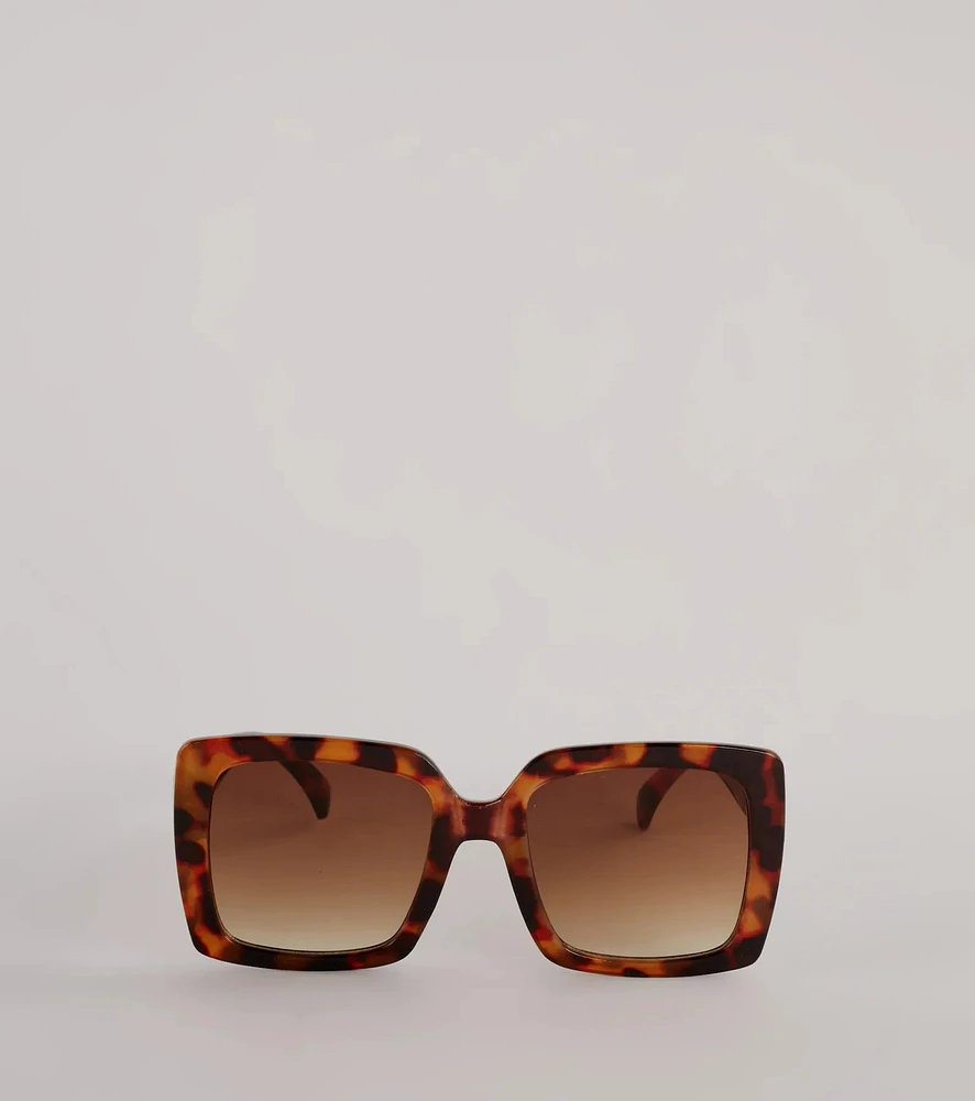 Unfazed Babe Oversized Square Sunglasses
