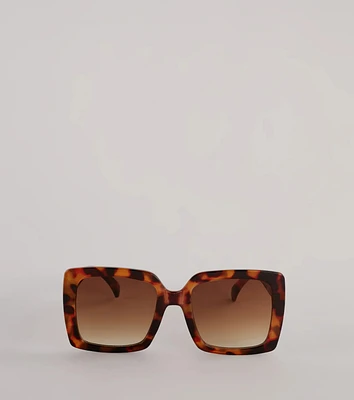 Unfazed Babe Oversized Square Sunglasses
