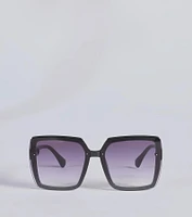 So Sleek Oversized Rectangle Sunglasses