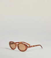 Golden Hour Tortoiseshell Oval Sunglasses