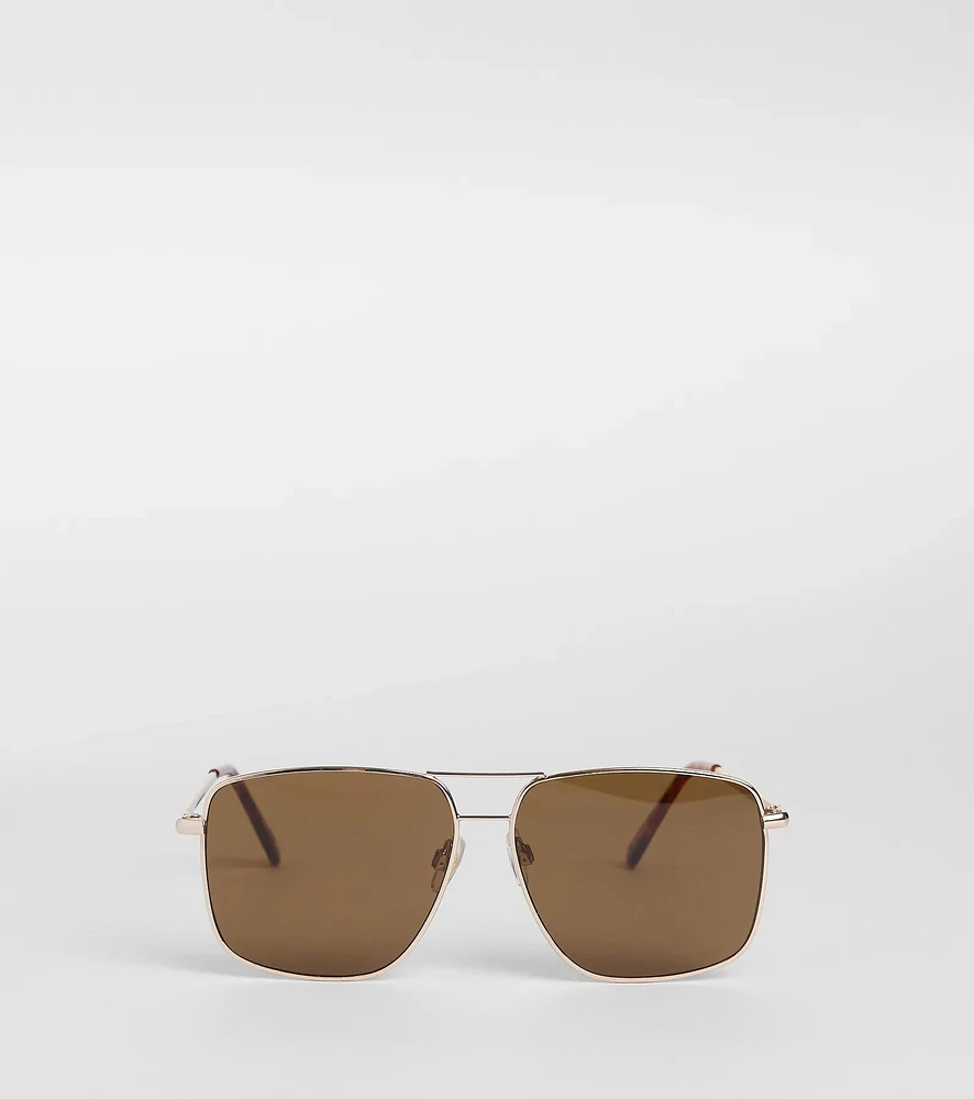 Trendy Sleek Oversized Square Sunglasses