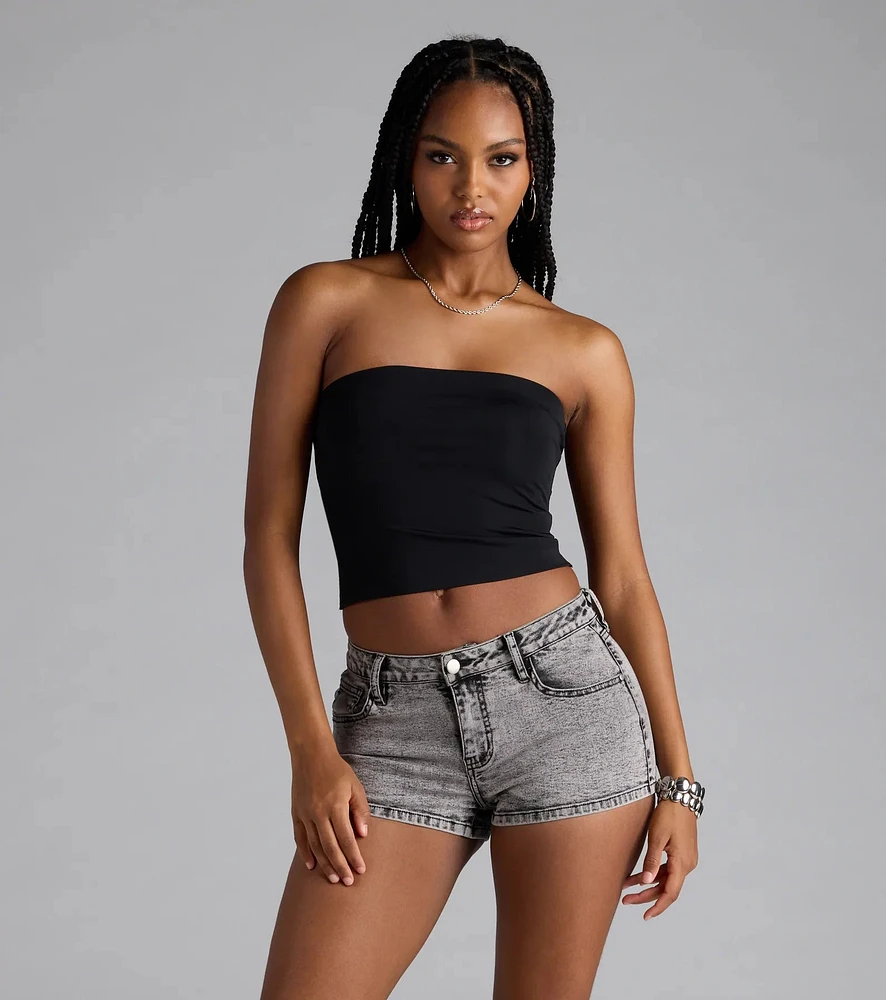 Sleek Fave Slinky Knit Bandeau Top