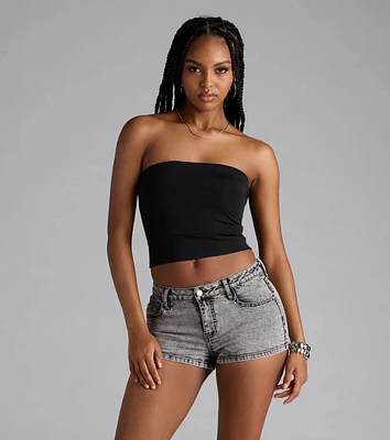 Sleek Fave Slinky Knit Bandeau Top