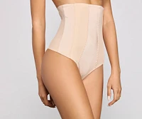 Mesh Insert High Waist Shaper Thong