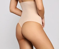 Mesh Insert High Waist Shaper Thong