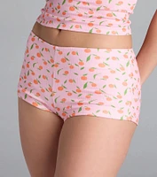Zesty Cutie Orange Print Pajama Shorts