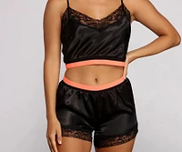 Feelin' Cute Pajama Satin Cami and Shorts