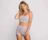 Feelin' Sassy Leopard Print Pajama Tank Top
