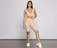 Ribbed Pajama Biker Boxer Shorts