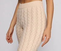 Cozy Moment Cable Knit Pajama Leggings