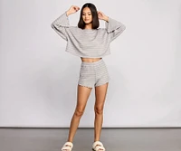 Take on Trendy Stripes Pajama Shorts