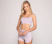Hold On You Cropped Pajama Tank