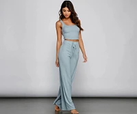 Sleeping Wide-Leg Pajama Pants