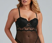 A Lacey Affair Babydoll And Panty Set